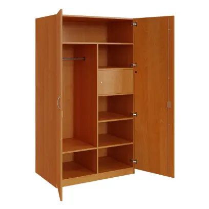 Q 26-100 skříň šatní, 2-dvéřová, 1000x600x1800mm, olše jantar